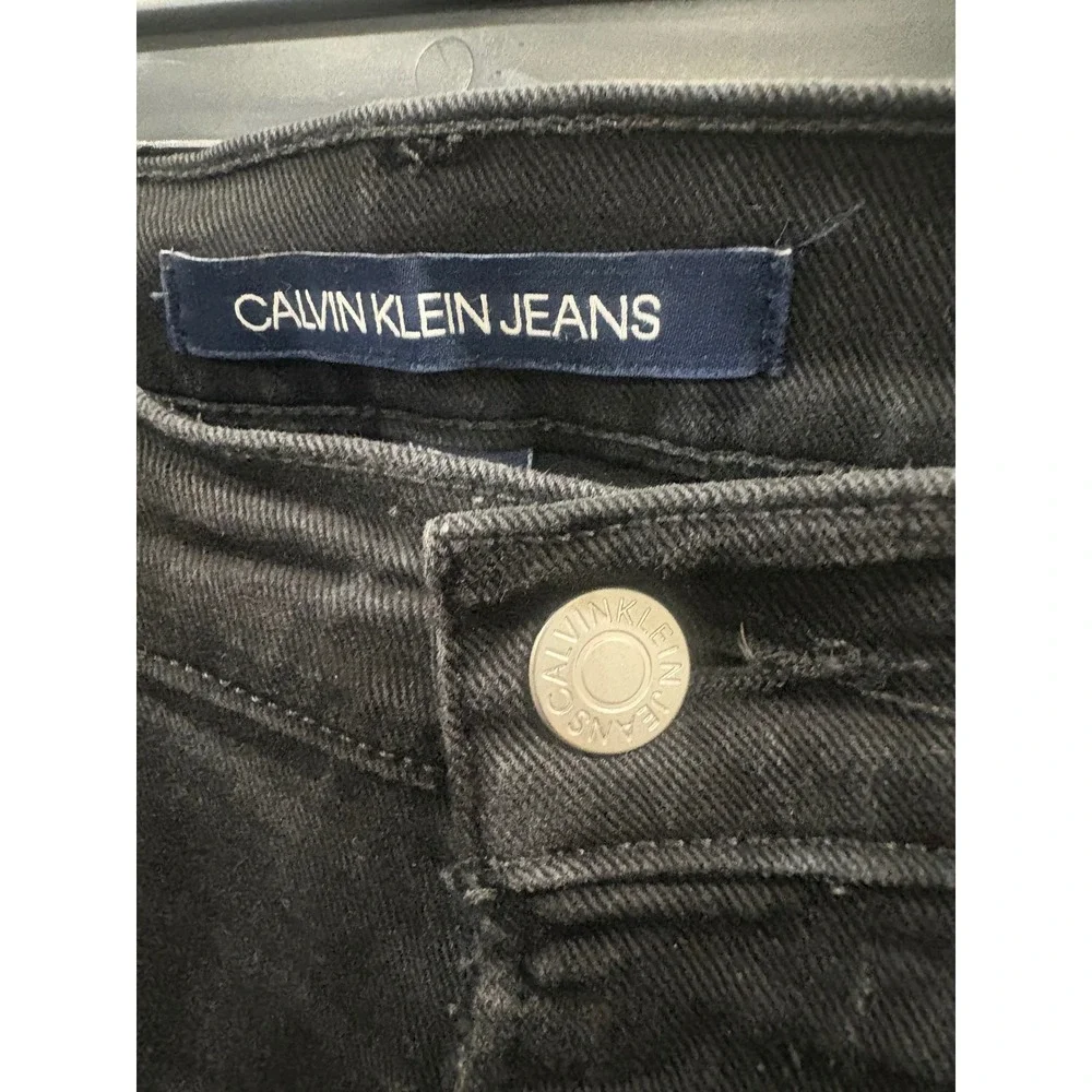 Calvin Klein Jeans Mens 38x30 Black CKJ 016 Skinny Fit Denim Pants